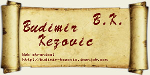 Budimir Kezović vizit kartica